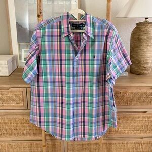 Ralph Lauren Men’s Classic Fit Plaid Oxford Shirt Sz XXL